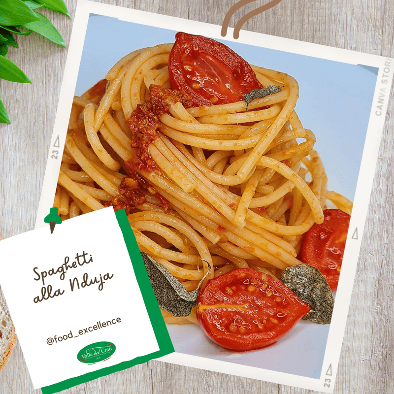 Spaghetti alla Nduja piccanti - Valle del Crati
