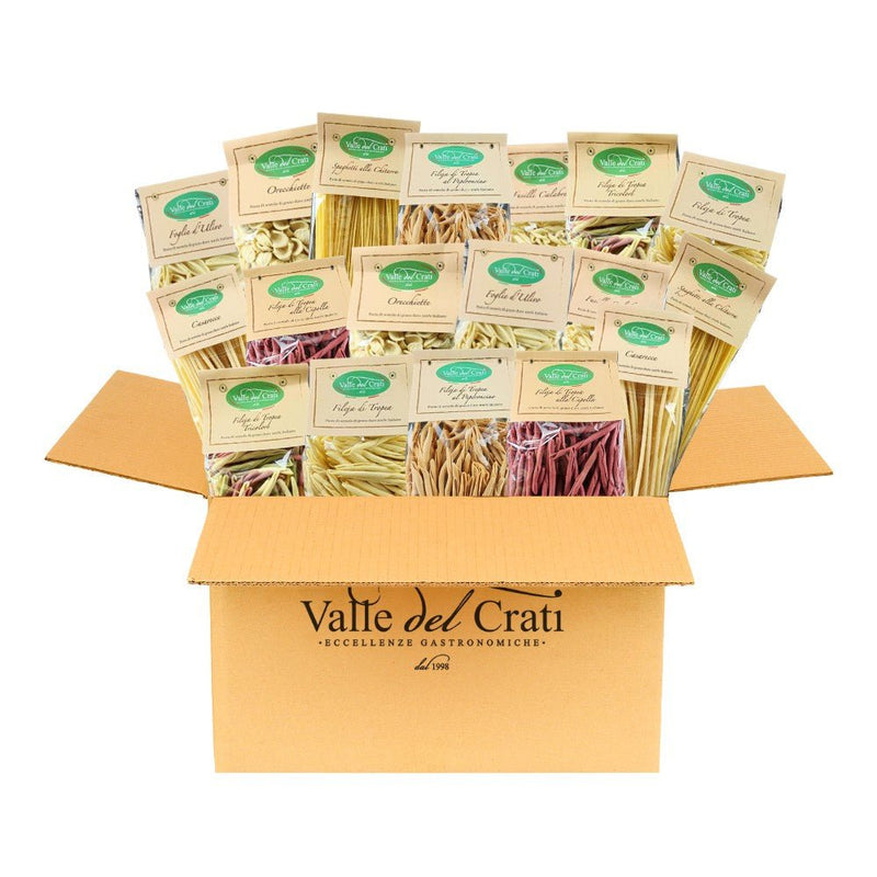 Artisan Italian Pasta Box mit 18 Packungen (9 kg) - Valle del Crati