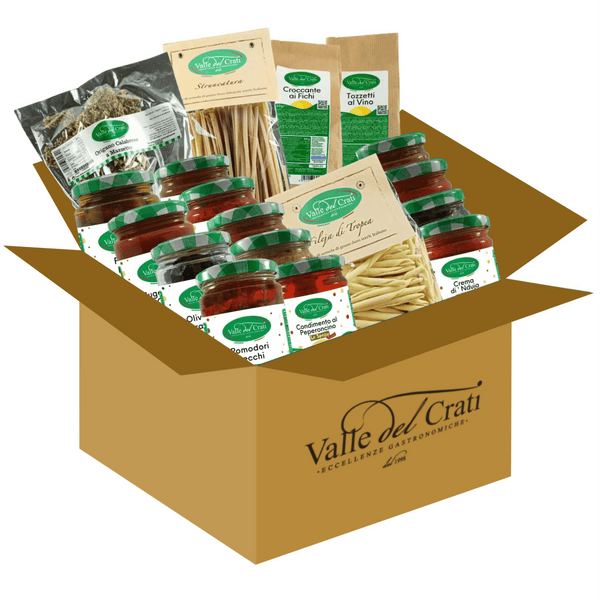 Box con pasta, spezie, dolci e conserve - 18 Prodotti (Avventura Calabrese) - Valle del Crati