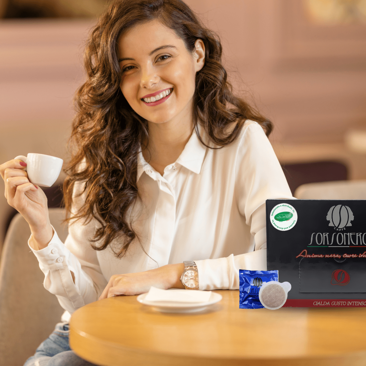 Caffè Sorsonero 50 Coffee Pads ESE 44mm, image size:1200x1200