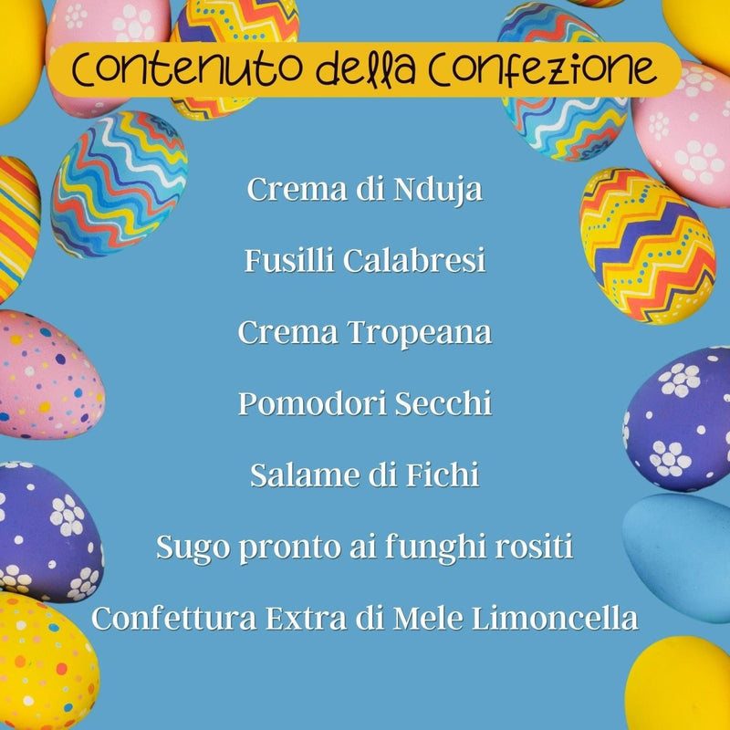 Confezione Regalo di Pasqua con 7 specialità gastronomiche - Valle del Crati