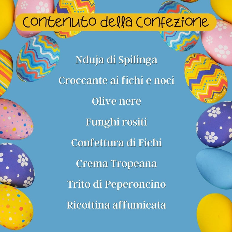 Confezione Regalo di Pasqua con 8 specialità gastronomiche - Valle del Crati