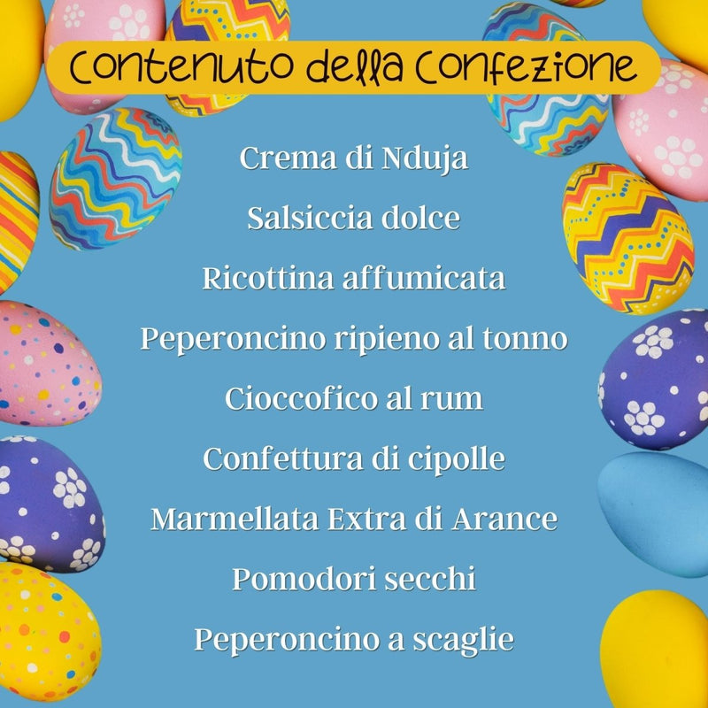 Confezione Regalo di Pasqua con 9 eccellenze gastronomiche - Valle del Crati