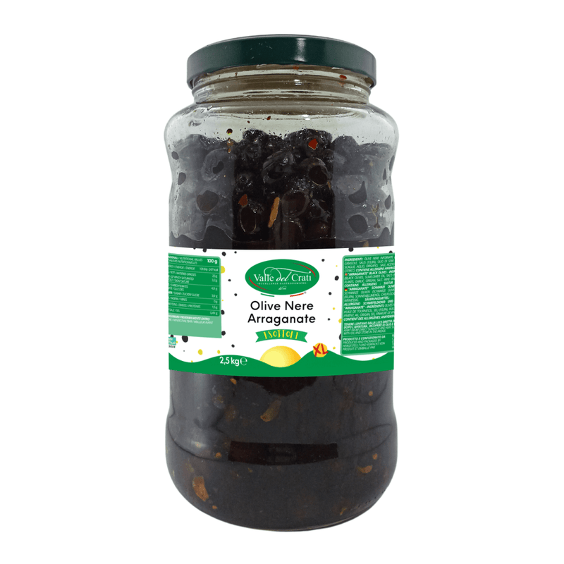 Olive Nere Arraganate XL | 2.5 Kg - Valle del Crati