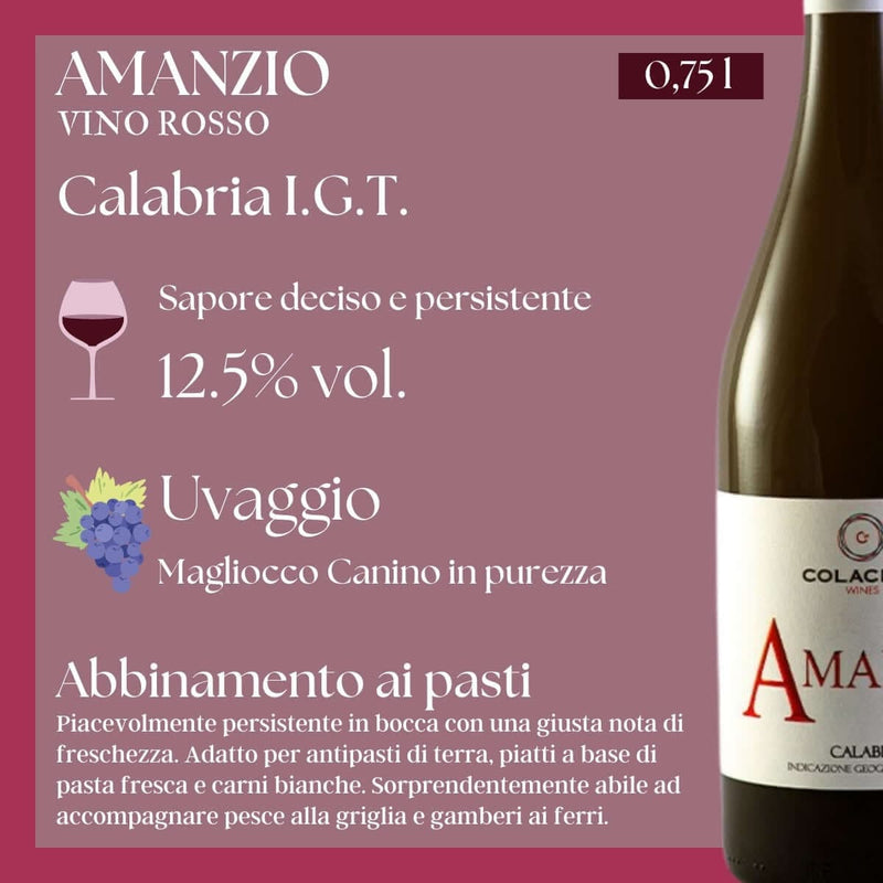 Vino Rosso Amanzio Calabria I.G.T. - Valle del Crati